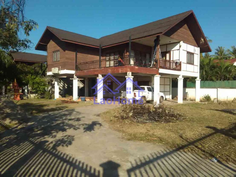 Older two story Lao style home 