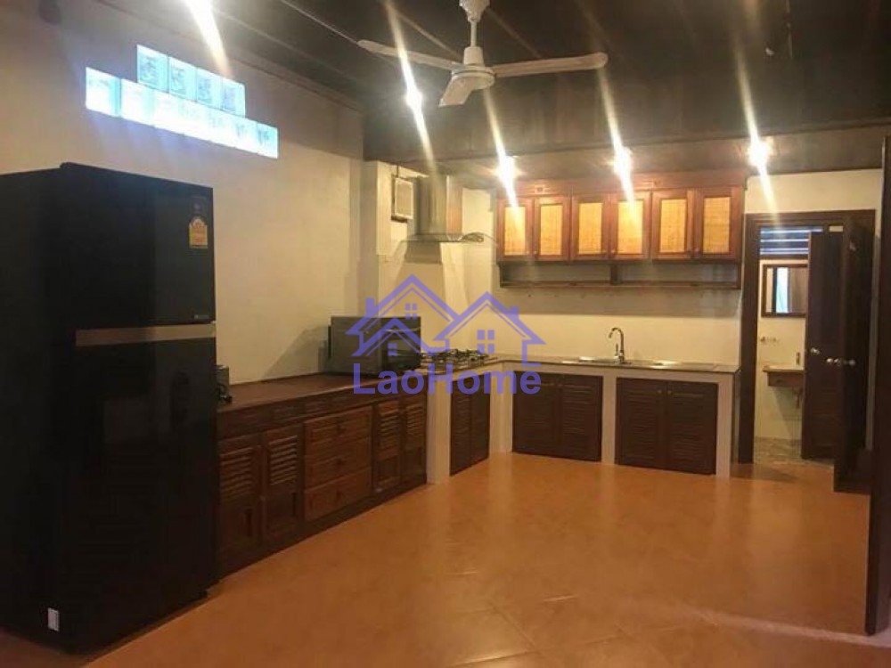 ID: 1423 - Lao style house for rent with garden  