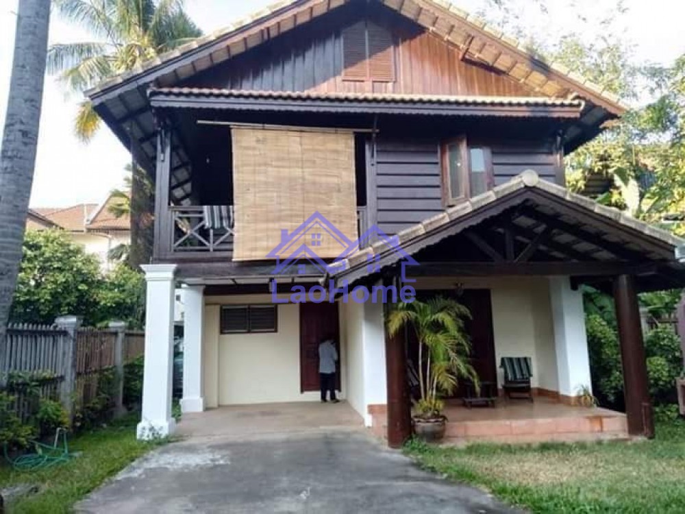 ID: 1443 - Lao style house for rent with garden  