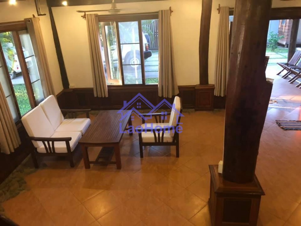 ID: 1459 - Lao style house for rent with garden  
